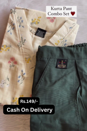 Floral Printed Soft Cotton Kurta and Pant Combo Set for Women – Elegant Daily Wear