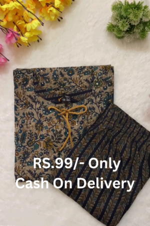 Traditional Ethnic Printed Kurti with Pant Set – Elegant Daily Wear for Women