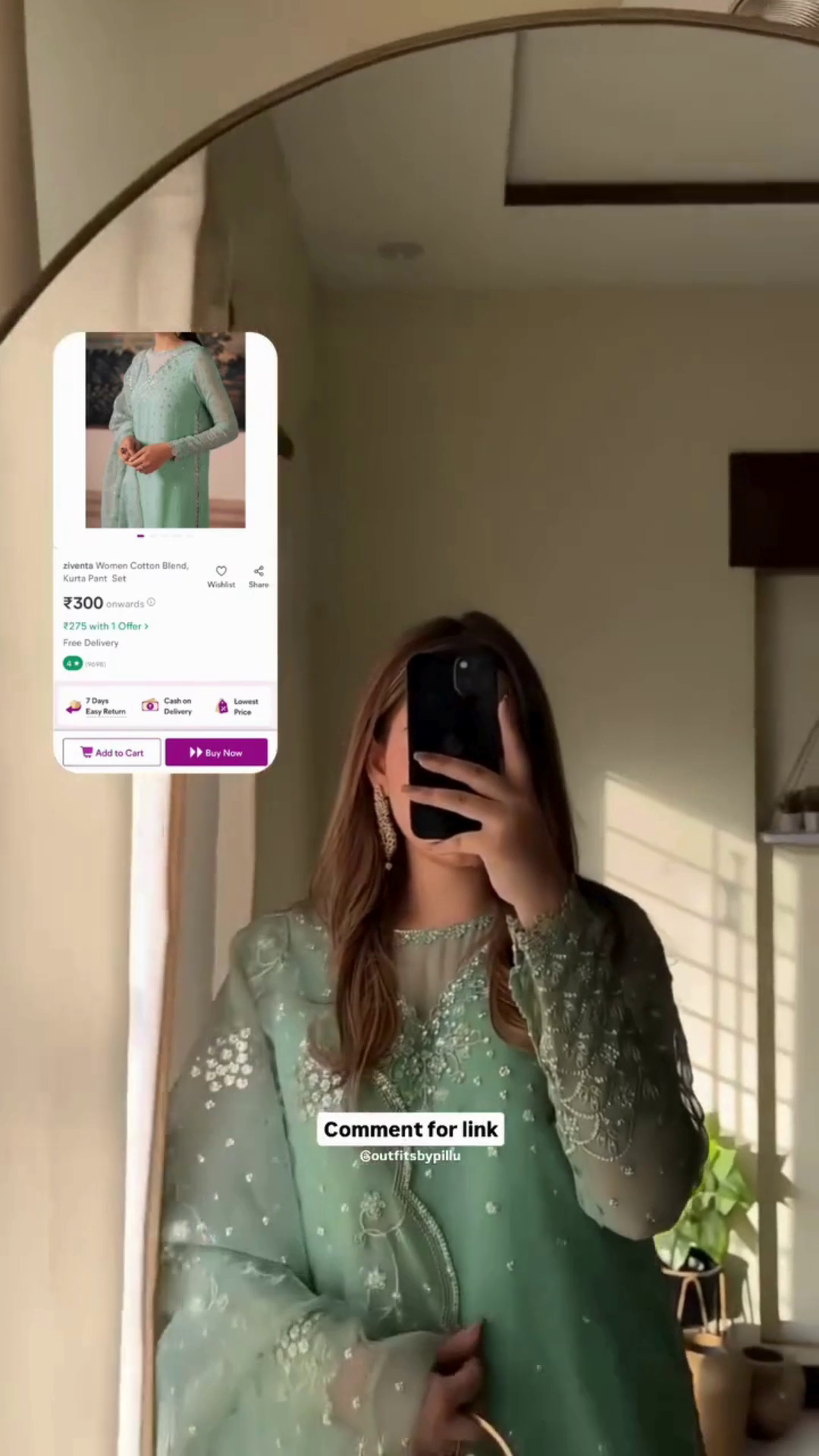 👗 Women Cotton Blend Kurta Pant Set – Only ₹300! - Image 6