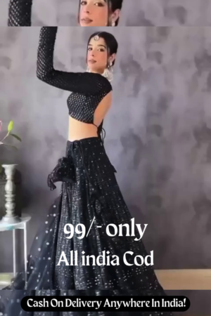 🖤 Shine Bright!  stunning black lehenga